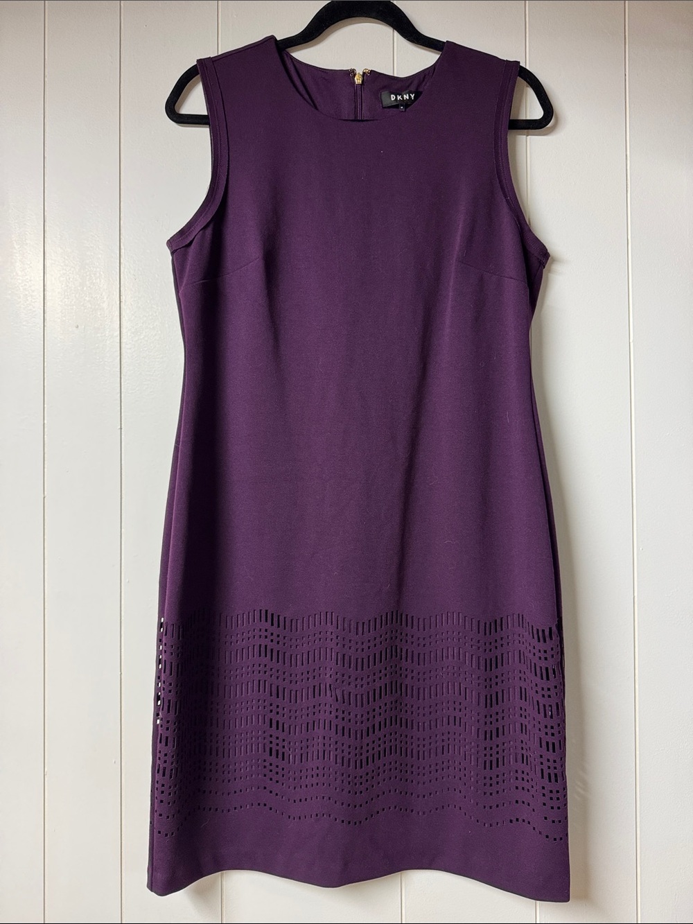 DKNY Deep Plum Sleeveless Shift Dress